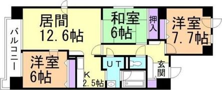THERESIDENCEPARKODORIKOEN（旧ヒルズの間取り画像