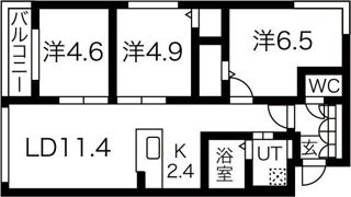 グランツ山鼻169の間取り画像