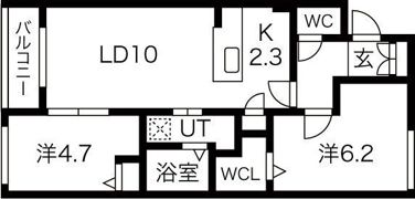 グランツ山鼻169の間取り画像