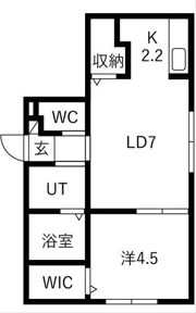 プラティーヌ月寒東の間取り画像