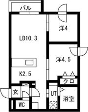 カームヒルズ西岡の間取り画像