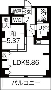 レジデンスカープ札幌の間取り画像