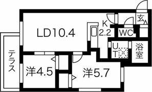 ブランシャール円山桜通りの間取り画像