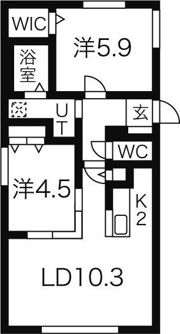 クレスト中の島の間取り画像