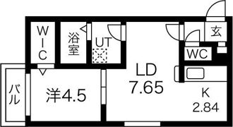ラピスブラオ厚別中央の間取り画像