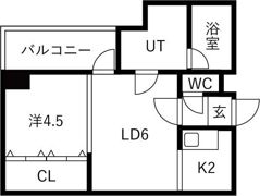 第二北美マンションの間取り画像