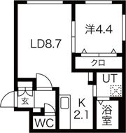 ラフレーズ発寒（LafraiseHassamu）の間取り画像