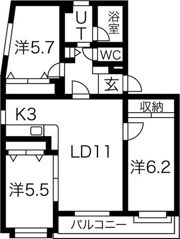 アヴニール平岸の間取り画像