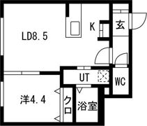 ル・ヌアージュ北円山の間取り画像