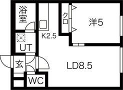 AKUBI 東札幌の間取り画像