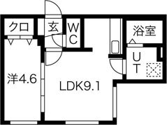 STUDIO中島公園の間取り画像