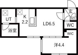Flap福住（フラップ） 仮）月寒東1-11MS A棟の間取り画像