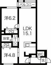 Asterope厚別南の間取り画像