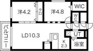 べラージオ北22条の間取り画像