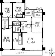 クリオ行啓通参番館の間取り画像