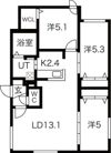 ALPHA山鼻の間取り画像
