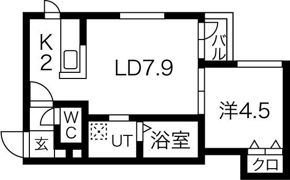 ラージヒル中の島の間取り画像