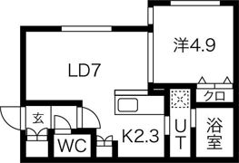アルファスクエア北24西2の間取り画像