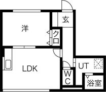 Y2ハイム北19条の間取り画像