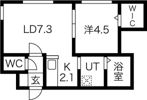 Lichtrare北大Eastの間取り画像