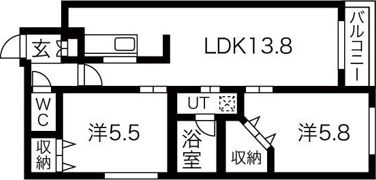 グランオルセーS8の間取り画像