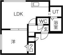 ハルクスマンションの間取り画像