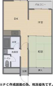 大谷地殿山ハイツの間取り画像
