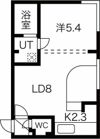 カレラ北大前の間取り画像