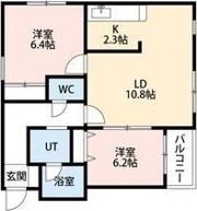 サラサ月寒西の間取り画像