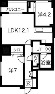 ラ・クラッセ札幌ステーションルミエールの間取り画像