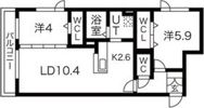 アルファスクエア菊水2条の間取り画像