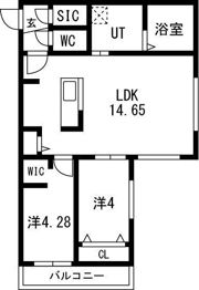 Highlight Fukuzumi 仮）GA-福住1-1Mの間取り画像