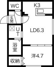 Temidence北22条の間取り画像