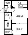 Temidence北22条の間取り画像