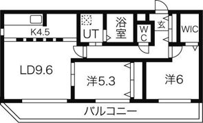 ルーエ厚別中央の間取り画像