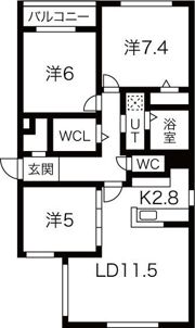 山の手シティステラの間取り画像