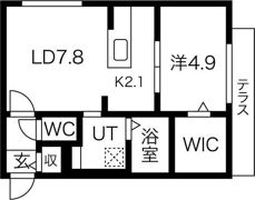 ブランシャール円山医大前の間取り画像