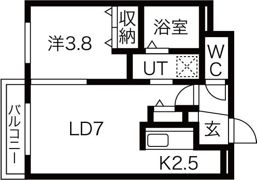 Tela bianca月寒中央の間取り画像