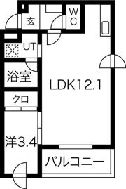 シャリテ澄川Iの間取り画像