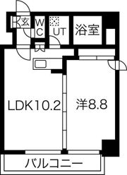 アルファスクエア南4条東の間取り画像