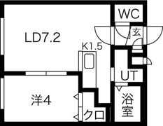 ラフィーネ静修学園前の間取り画像