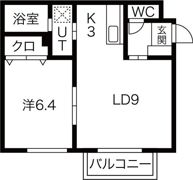 プレミエール平岸26の間取り画像