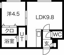 ING南8条の間取り画像