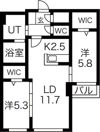 レジデンスパーク札幌北の間取り画像