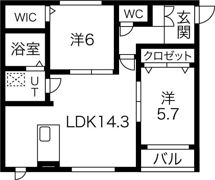 パークサイドN35の間取り画像