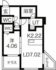 ヴァンテール月寒東の間取り画像