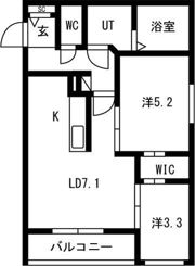 ライトベルー南9条ーの間取り画像