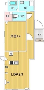 ノイすすきの東の間取り画像