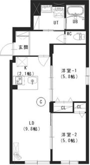 neco filo宮の沢 （ネコフィーロ ミヤノサワ）の間取り画像