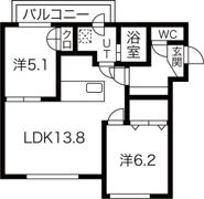 ichi to san Aの間取り画像